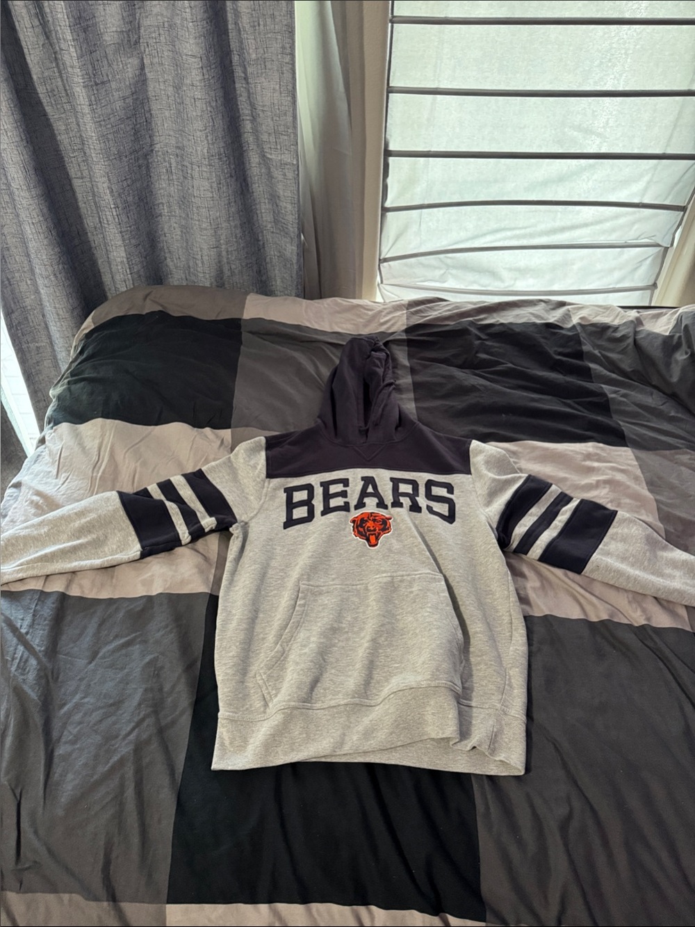 Chicago Bears Starter PM Hoodie - Gray/Navy